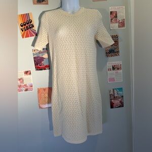 Banana Republic Beige Crochet Dress